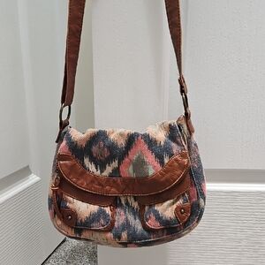 Stylish Brown and Multicolor Women's Bag